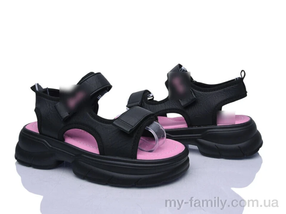 Босоніжки штучна шкіра чорний діти дівчинка, Взуття оптом діти