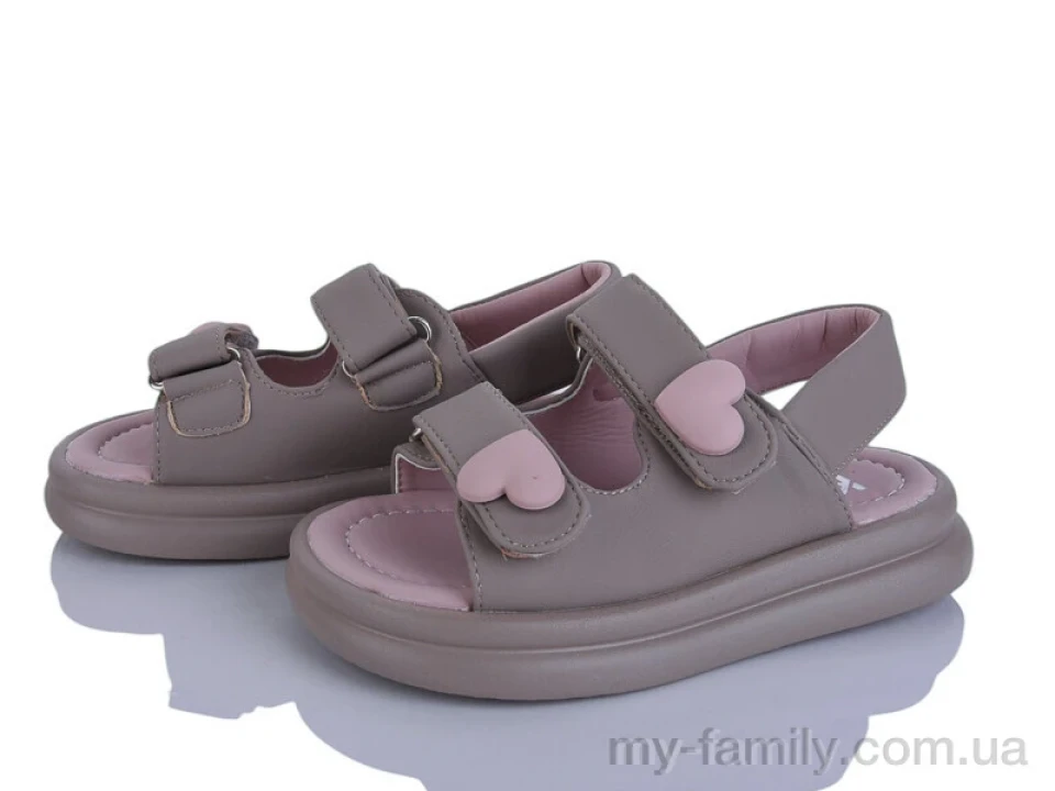 Босоніжки штучна шкіра коричневий діти дівчинка, Взуття оптом діти