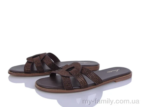 Шльопанці штучна замша коричневий жінки -, Жіночі шльопанці оптом