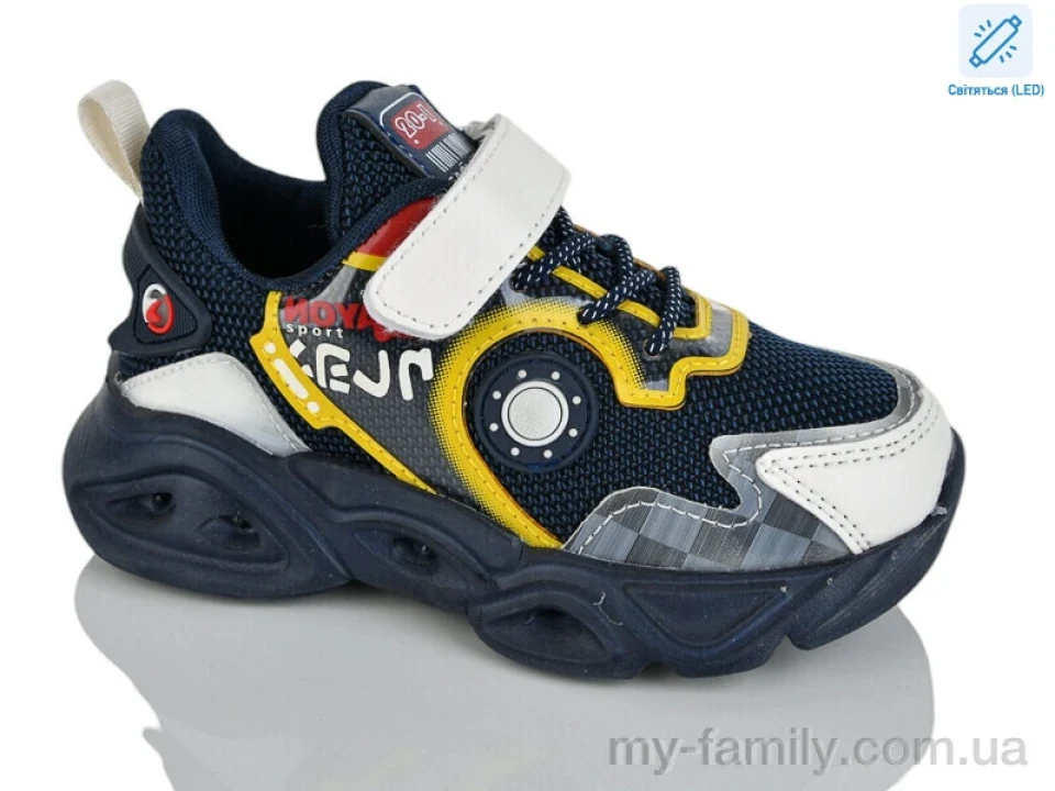 Кросівки штучна шкіра-текстиль синій діти унісекс, Дитячі кросівки оптом