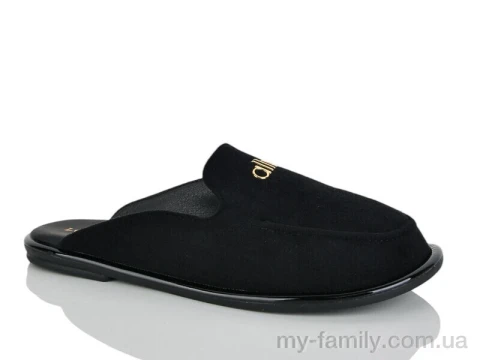 Шльопанці штучна замша чорний жінки -, Жіночі шльопанці оптом