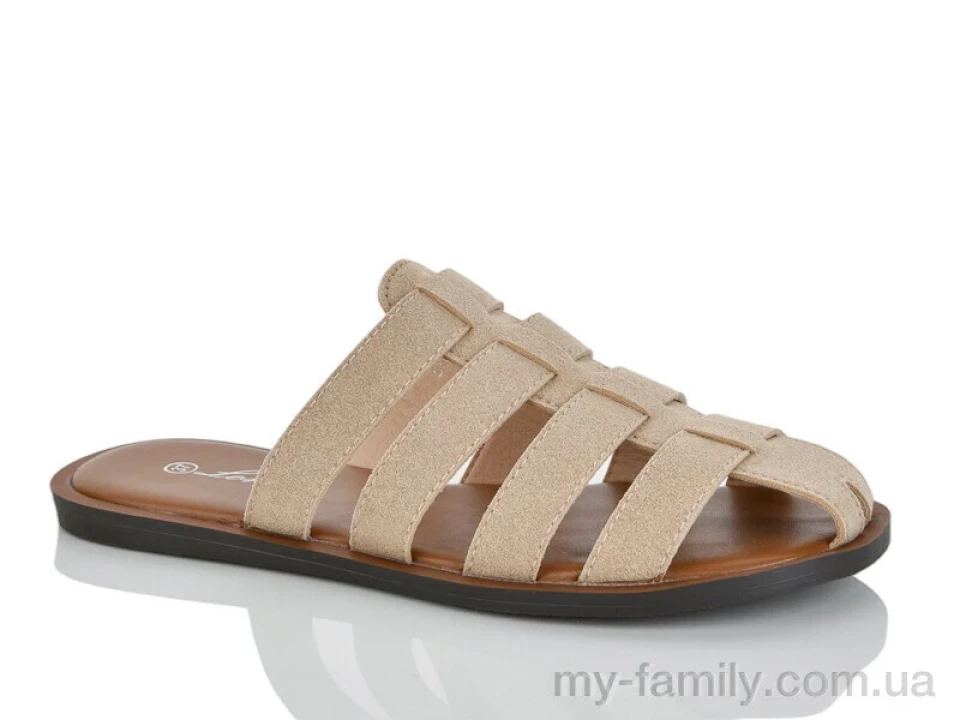 Шльопанці штучна замша бежевий жінки -, Жіночі шльопанці оптом