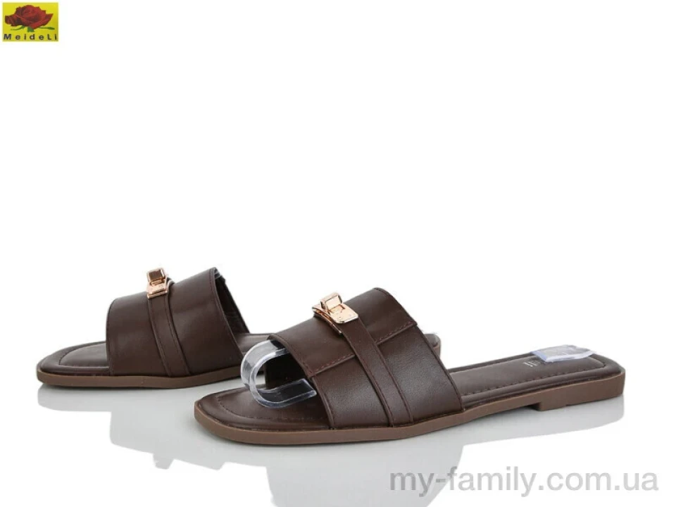 Шльопанці штучна шкіра коричневий жінки -, Жіночі шльопанці оптом
