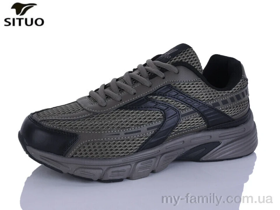 Кросівки штучна шкіра-текстиль хакі чоловіки -, Чоловічі кросівки оптом