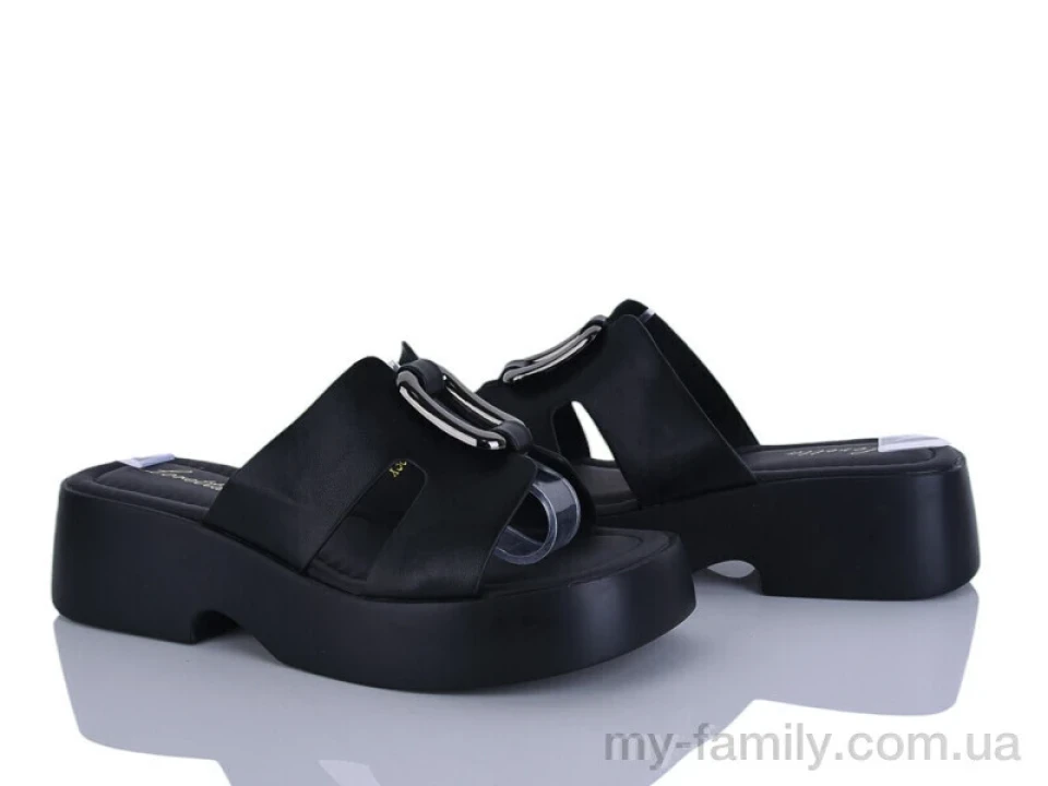 Шльопанці штучна шкіра чорний жінки -, Жіночі шльопанці оптом