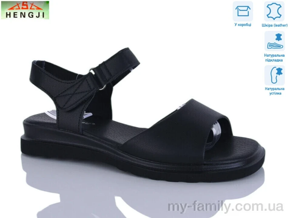 Босоніжки натуральна шкіра чорний жінки -, Жіночі босоніжки оптом