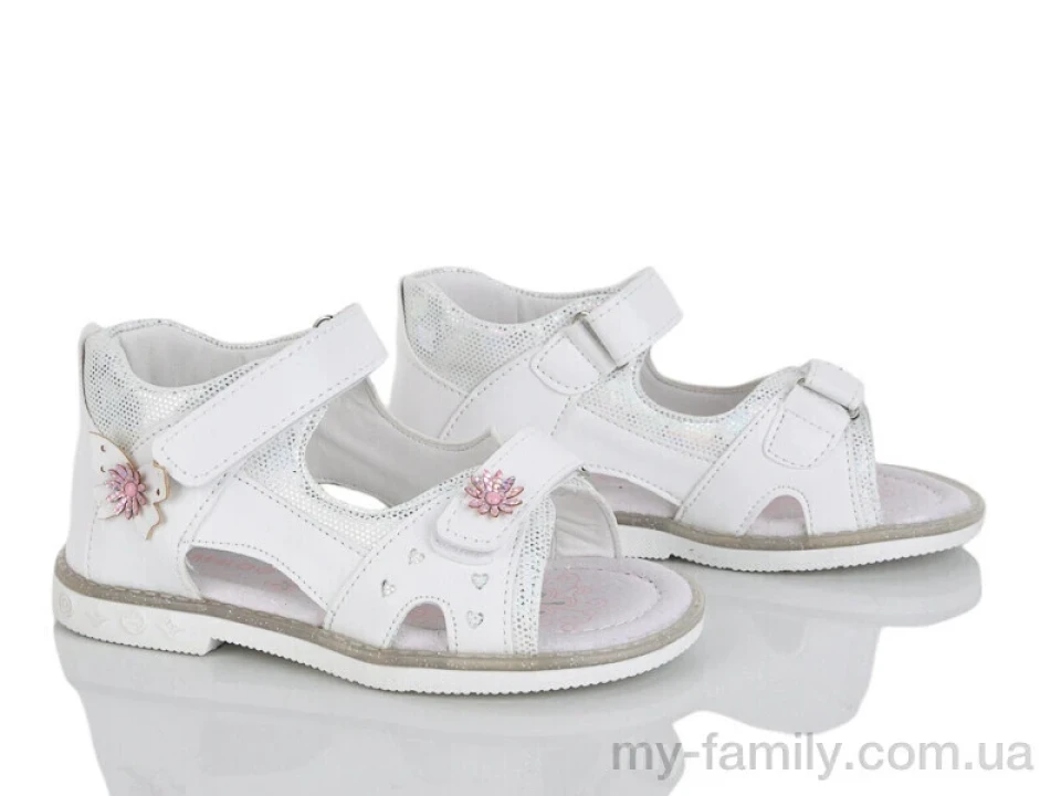 Босоніжки штучна шкіра білий діти дівчинка, Взуття оптом діти