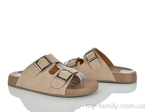 Шльопанці штучна замша бежевий жінки -, Жіночі шльопанці оптом