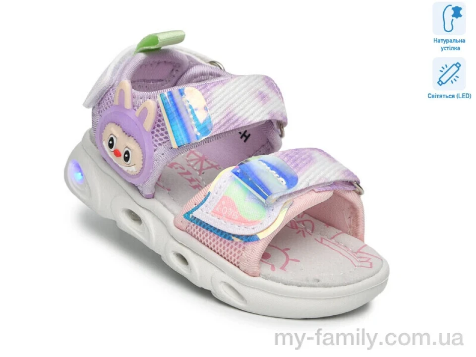 Босоніжки штучна шкіра-текстиль фіолетовий діти дівчинка, Взуття оптом діти