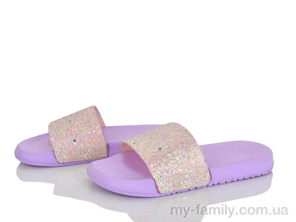 Шльопанці штучний матеріал фіолетовий діти дівчинка, Дитячі шльопанці оптом