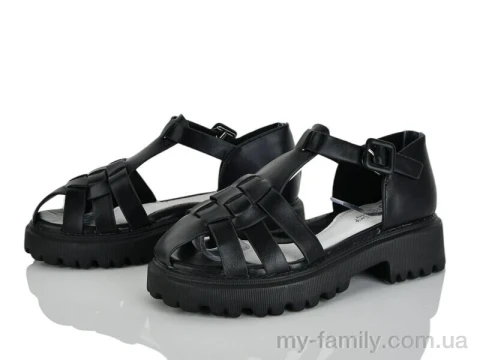 Босоніжки штучна шкіра чорний діти дівчинка, Взуття оптом діти