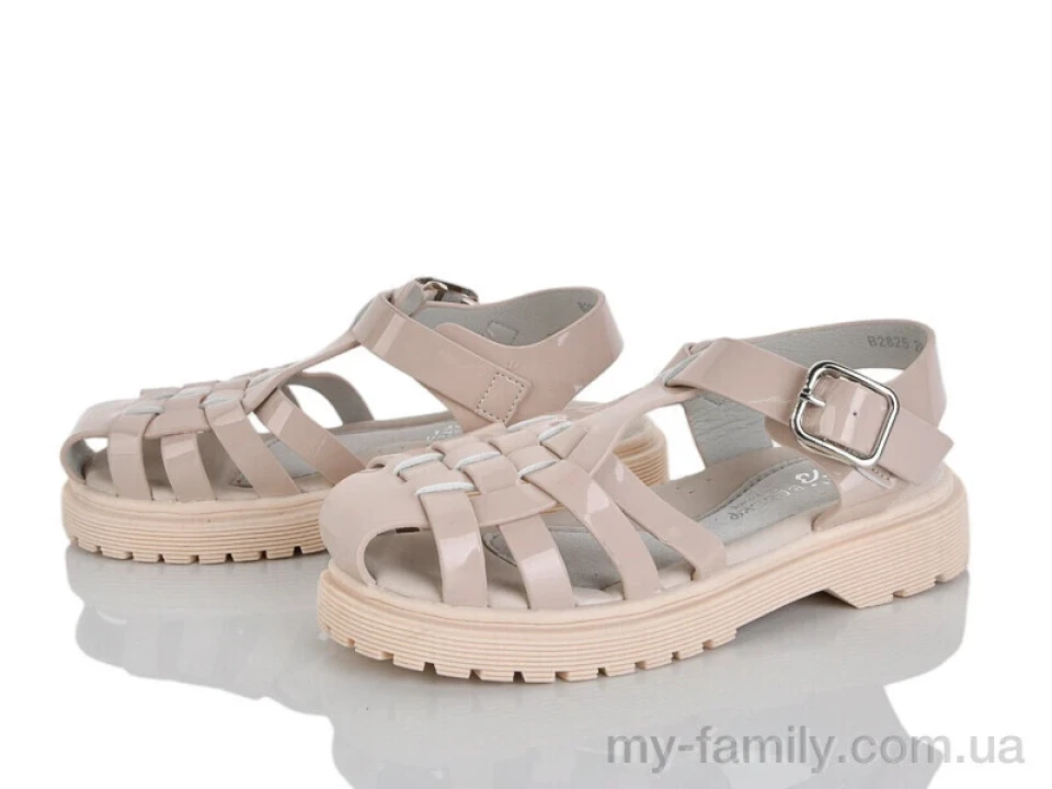 Босоніжки штучний лак бежевий діти дівчинка, Взуття оптом діти