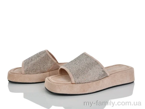 Шльопанці штучна замша бежевий жінки -, Жіночі шльопанці оптом