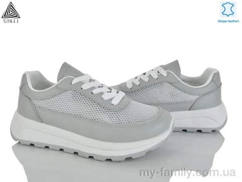 Кросівки натуральна шкіра-текстиль сірий жінки -, Жіночі кросівки оптом
