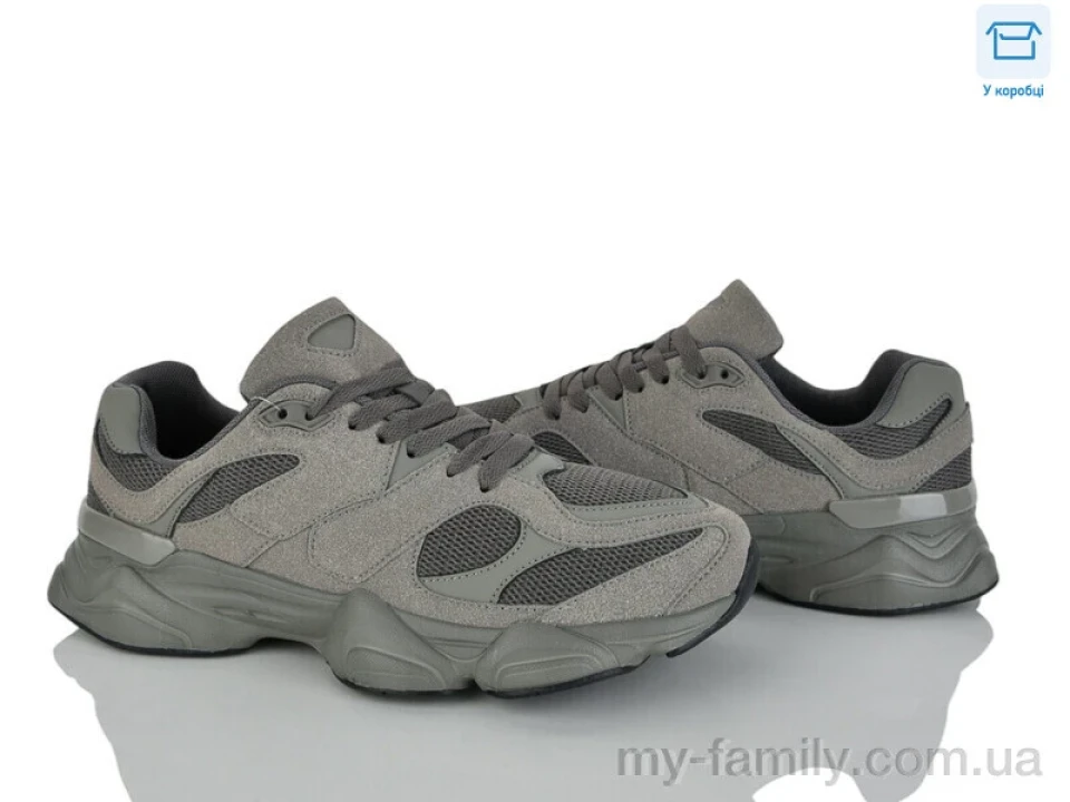 Кросівки штучна замша-текстиль сірий чоловіки -, Чоловічі кросівки оптом