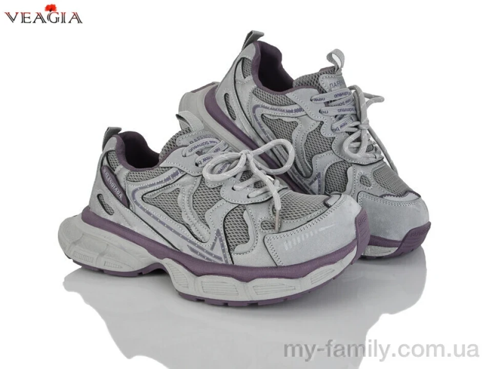 Кросівки штучна шкіра-текстиль сірий жінки -, Жіночі кросівки оптом