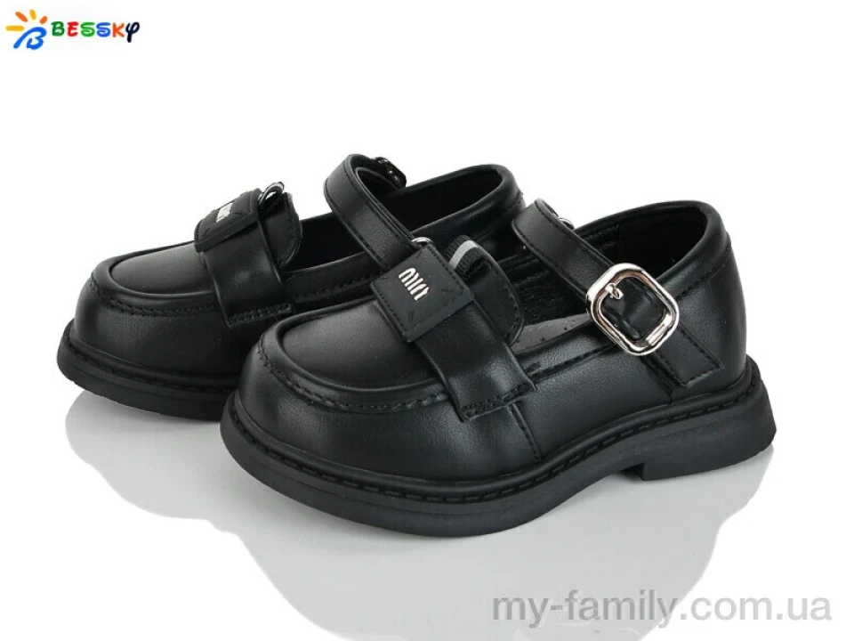 Туфлі штучна шкіра чорний діти дівчинка, Дитячі туфлі оптом