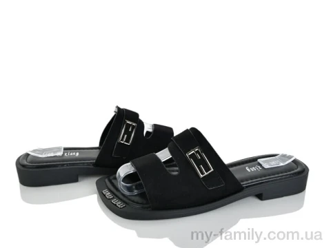 Шльопанці штучна замша чорний жінки -, Жіночі шльопанці оптом