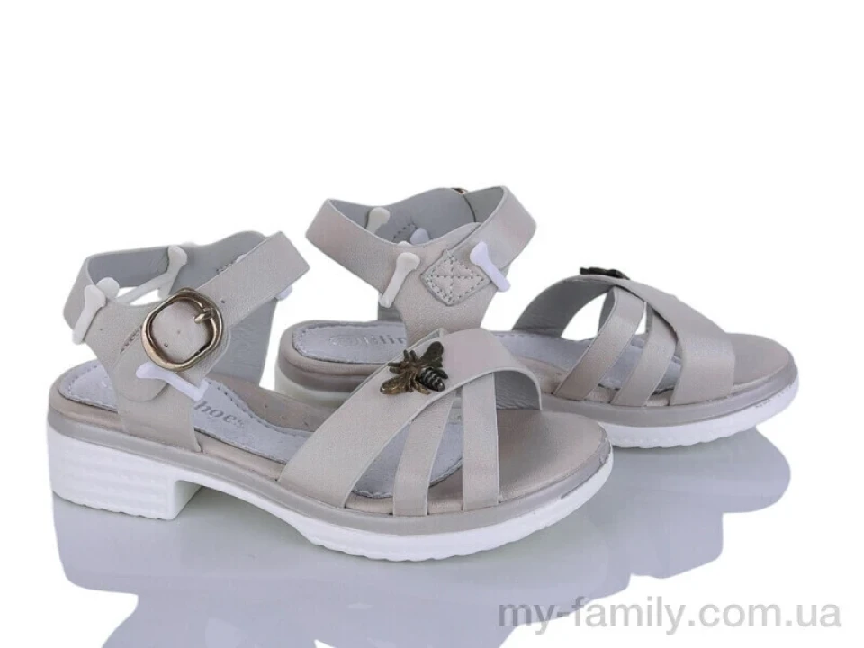 Босоніжки штучна шкіра бежевий діти дівчинка, Взуття оптом діти