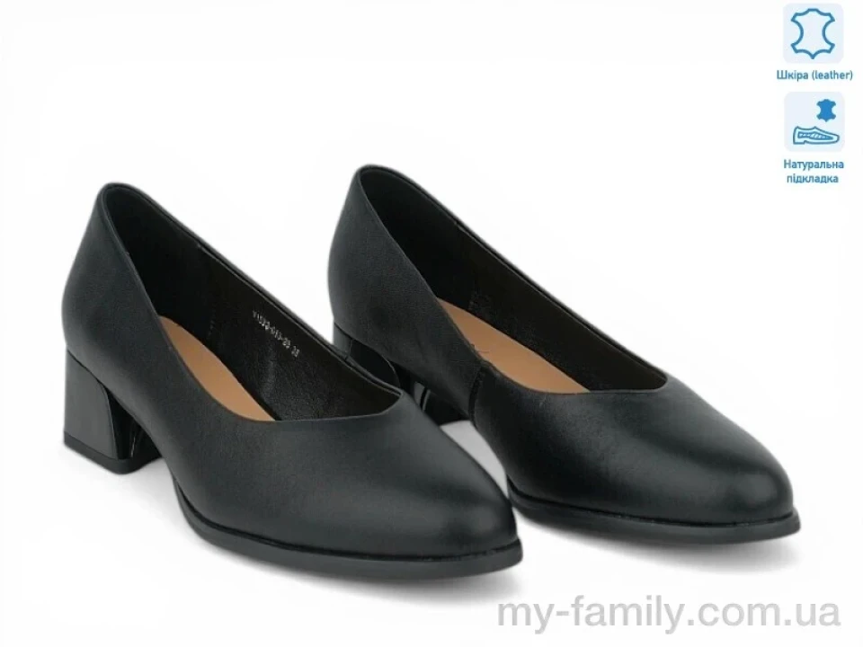 Туфлі натуральна шкіра чорний жінки -, Туфлі жіночі оптом
