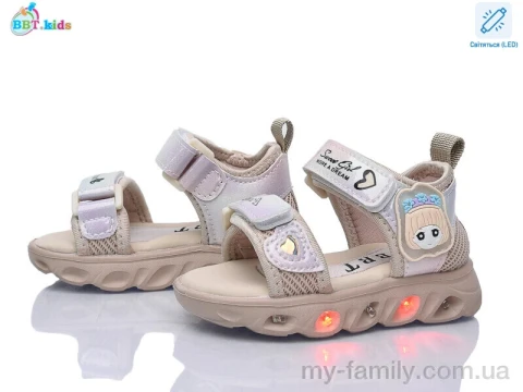 Босоножки искусственная кожа-текстиль бежевый дети девочка, Взуття оптом дети