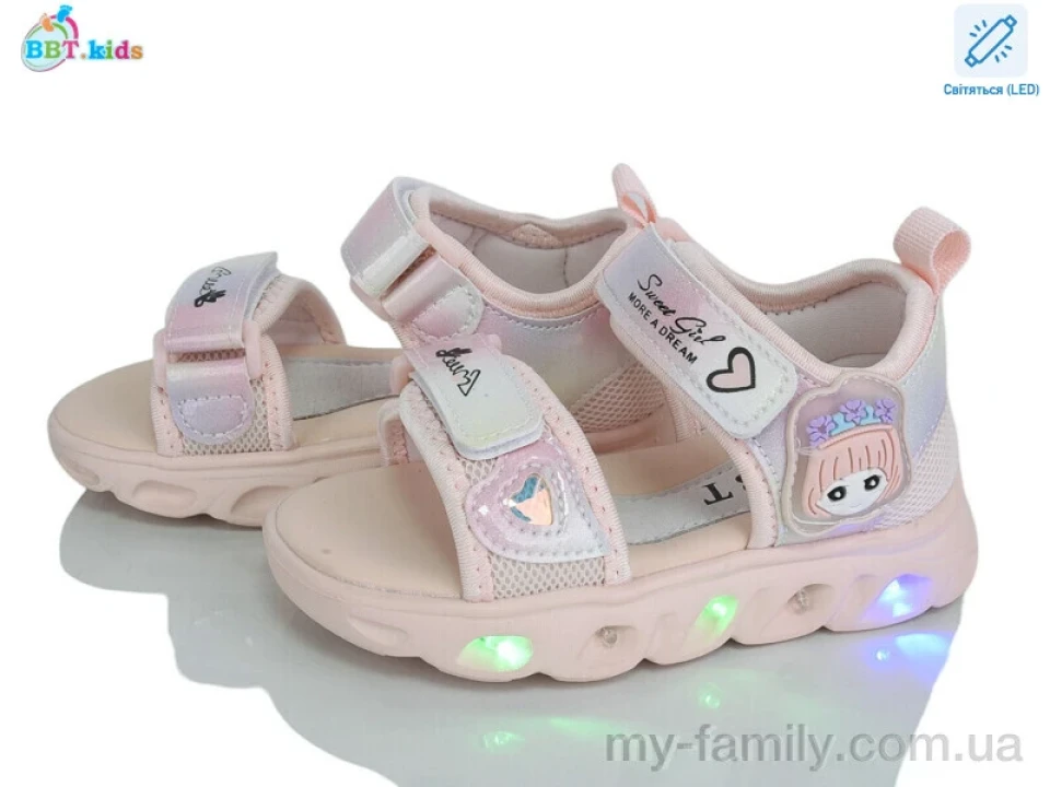 Босоніжки штучний лак-текстиль рожевий діти дівчинка, Взуття оптом діти