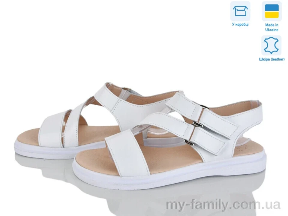 Босоніжки натуральна шкіра білий жінки -, Жіночі босоніжки оптом