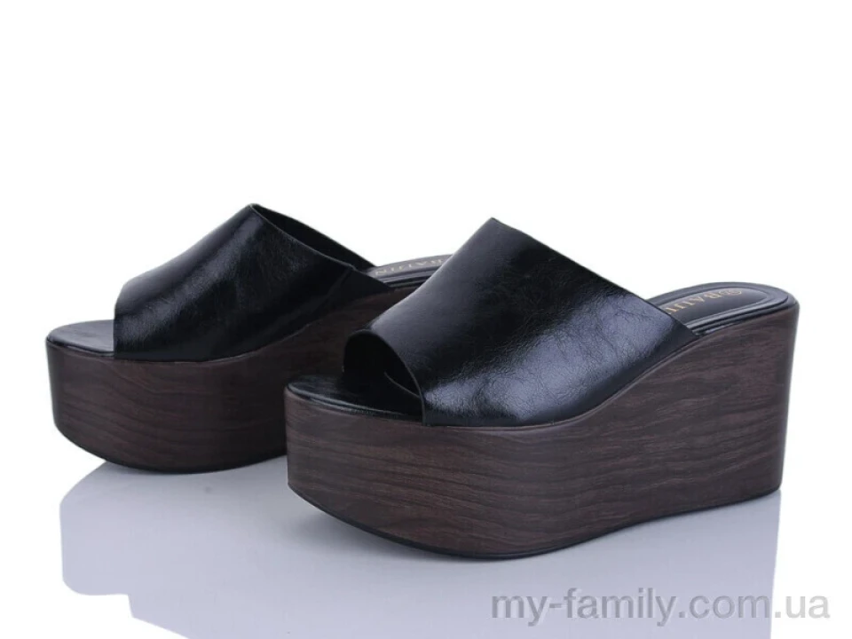 Шльопанці штучна шкіра чорний жінки -, Жіночі шльопанці оптом