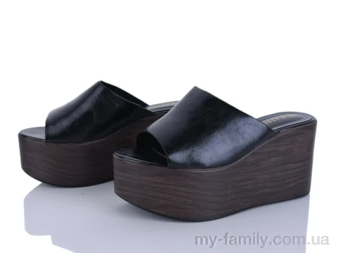 Шлепки искусственная кожа черный женщины -, Женские шлепки оптом