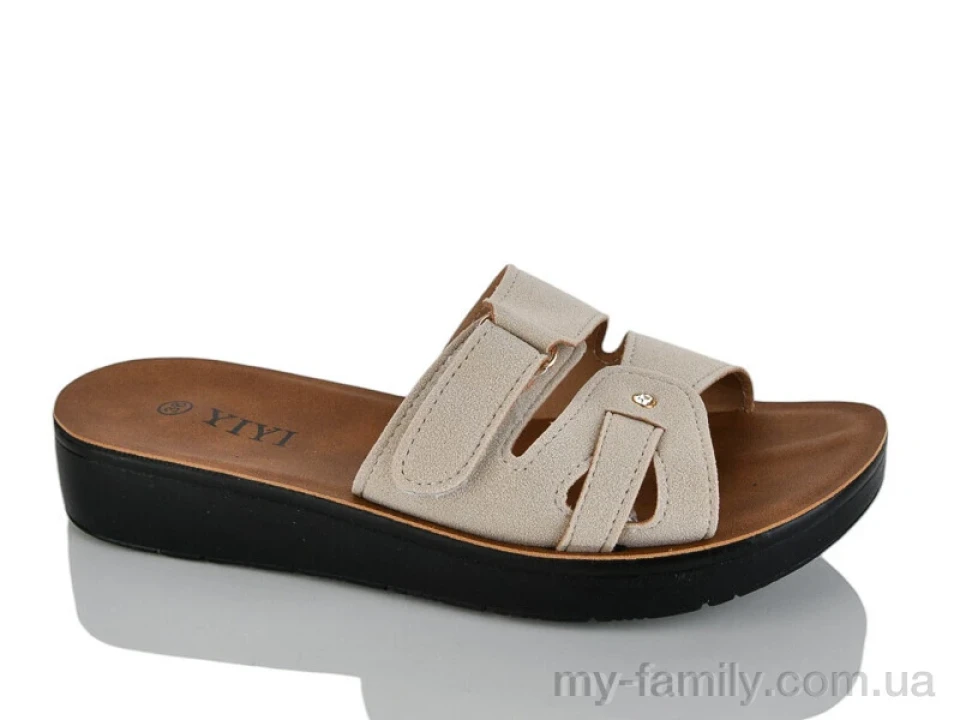 Шльопанці штучна замша бежевий жінки -, Жіночі шльопанці оптом