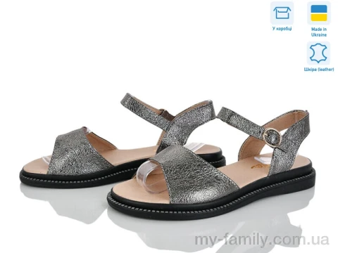 Босоножки натуральная кожа графит женщины -, Женские босоножки оптом