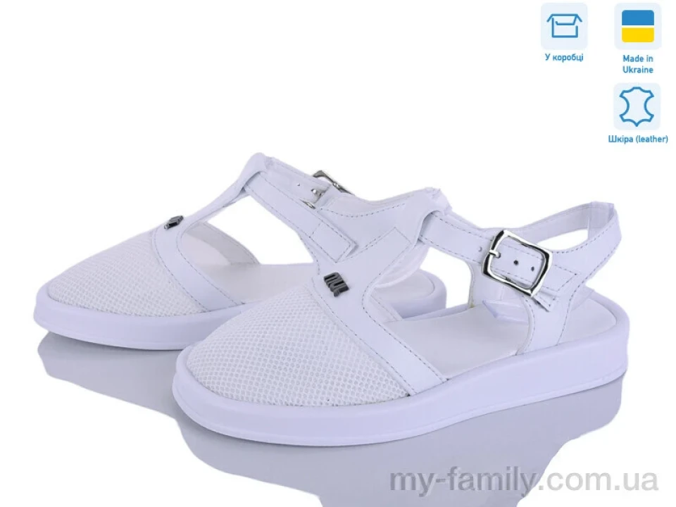 Босоніжки натуральна шкіра-текстиль білий жінки -, Жіночі босоніжки оптом