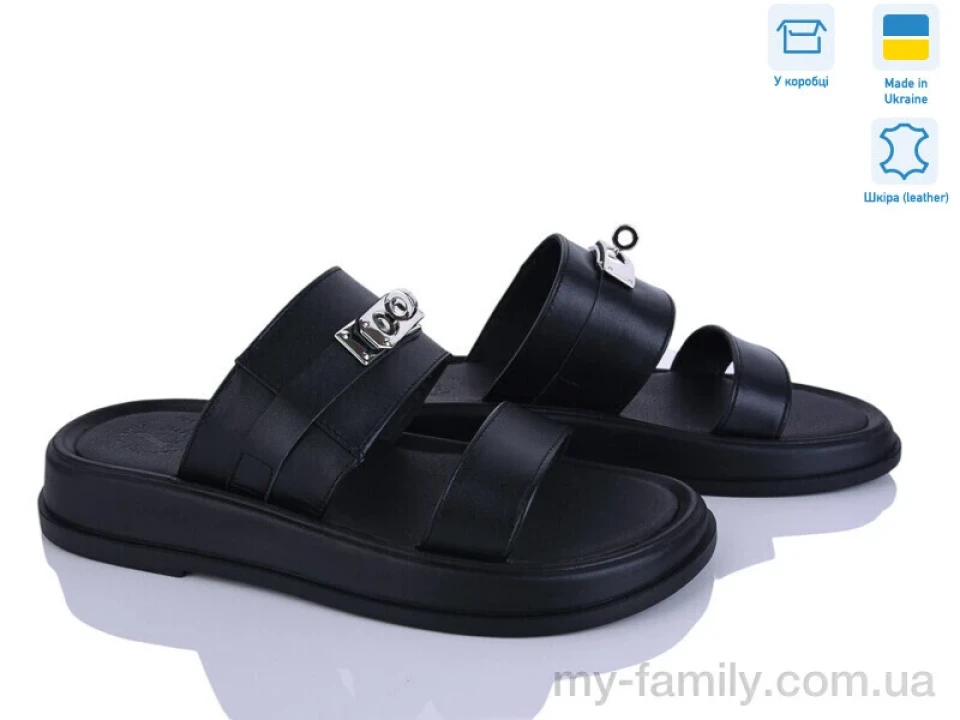 Шльопанці натуральна шкіра чорний жінки -, Жіночі шльопанці оптом