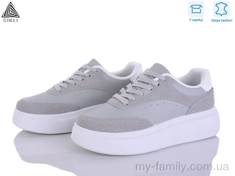 Кросівки натуральна шкіра-натуральна замша сірий жінки -, Жіночі кросівки оптом