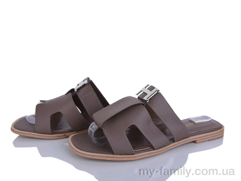 Шльопанці штучна шкіра коричневий жінки -, Жіночі шльопанці оптом