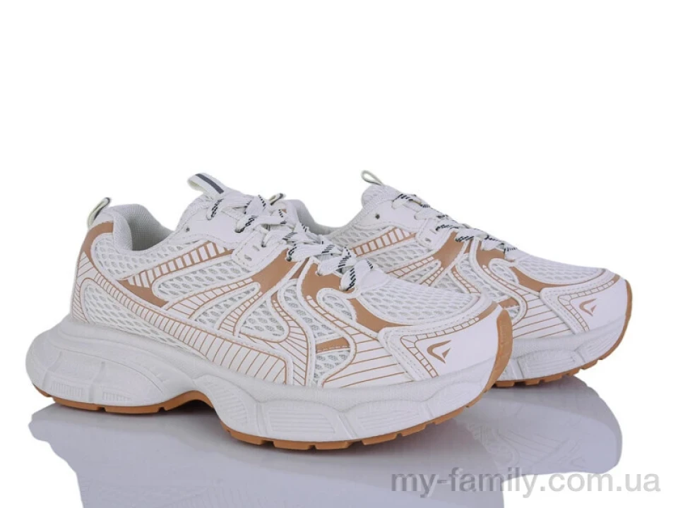 Кросівки штучна шкіра-текстиль бежевий жінки -, Жіночі кросівки оптом