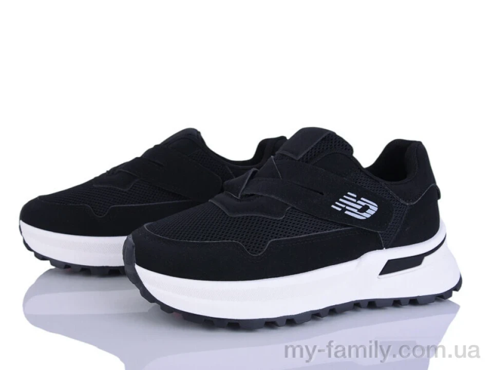 Кросівки штучна замша-текстиль чорний жінки -, Жіночі кросівки оптом