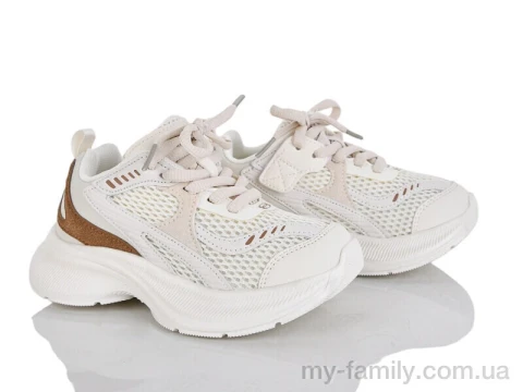 Кросівки штучна шкіра-текстиль бежевий діти унісекс, Дитячі кросівки оптом