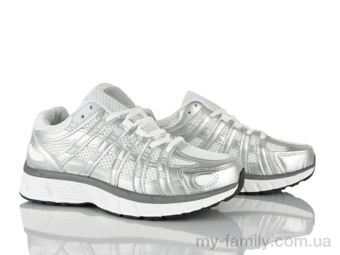 Кросівки штучна шкіра-текстиль срібний жінки -, Жіночі кросівки оптом