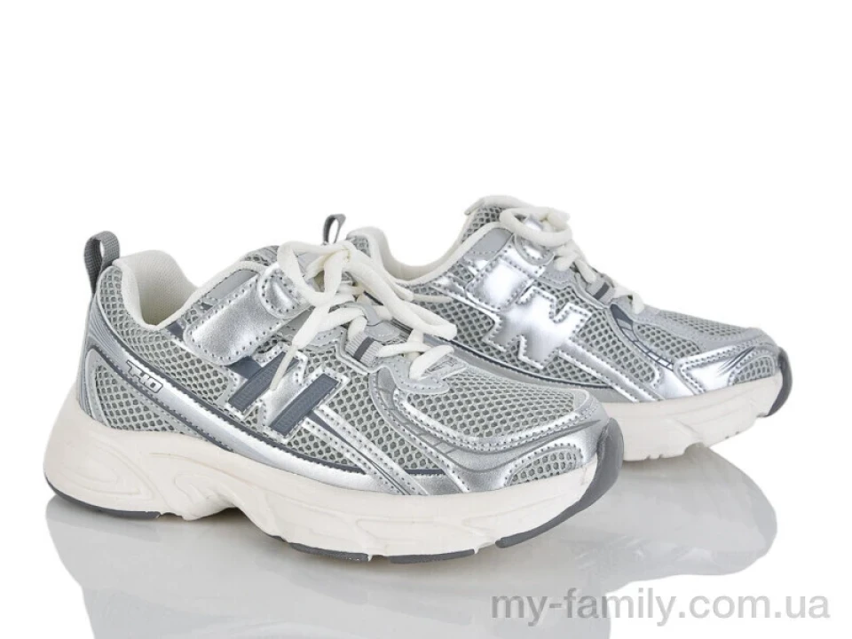 Кросівки штучна шкіра-текстиль сірий діти дівчинка, Дитячі кросівки оптом