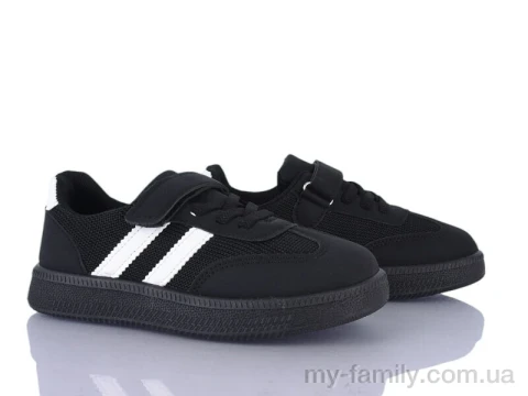 Кросівки штучна шкіра-текстиль чорний діти унісекс, Дитячі кросівки оптом