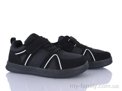 Кросівки штучна шкіра-штучна замша чорний діти хлопчик, Дитячі кросівки оптом