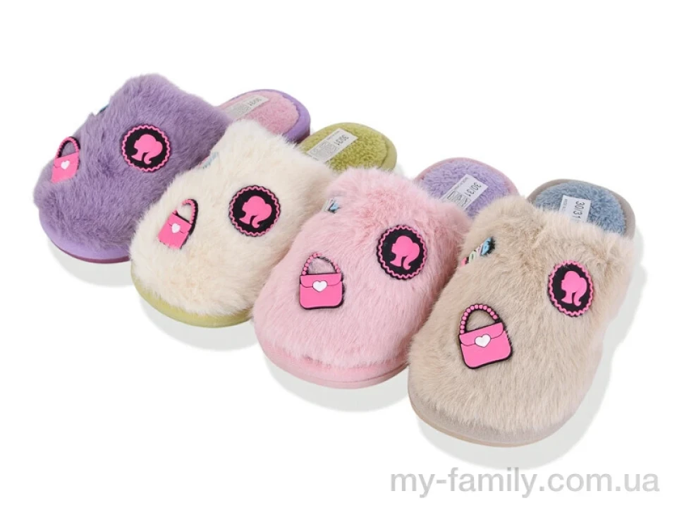 Капці штучне хутро мікс діти дівчинка, Капці оптом