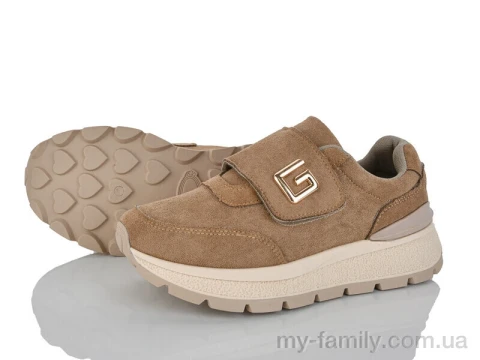 Кросівки штучна замша бежевий жінки -, Жіночі кросівки оптом