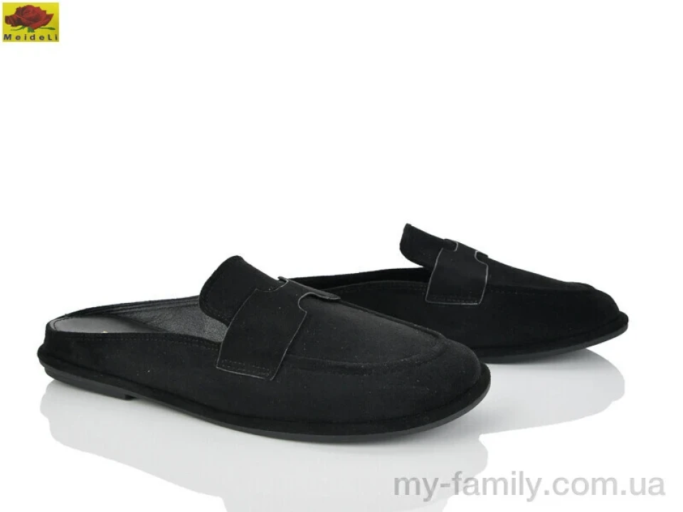 Шлепки искусственная замша черный женщины -, Женские шлепки оптом