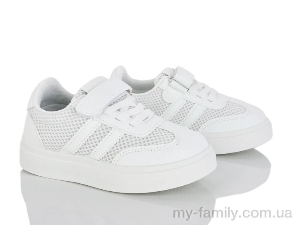 Кросівки штучна шкіра-текстиль білий діти унісекс, Дитячі кросівки оптом