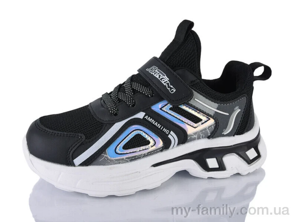 Кросівки штучна шкіра-текстиль чорний діти унісекс, Дитячі кросівки оптом
