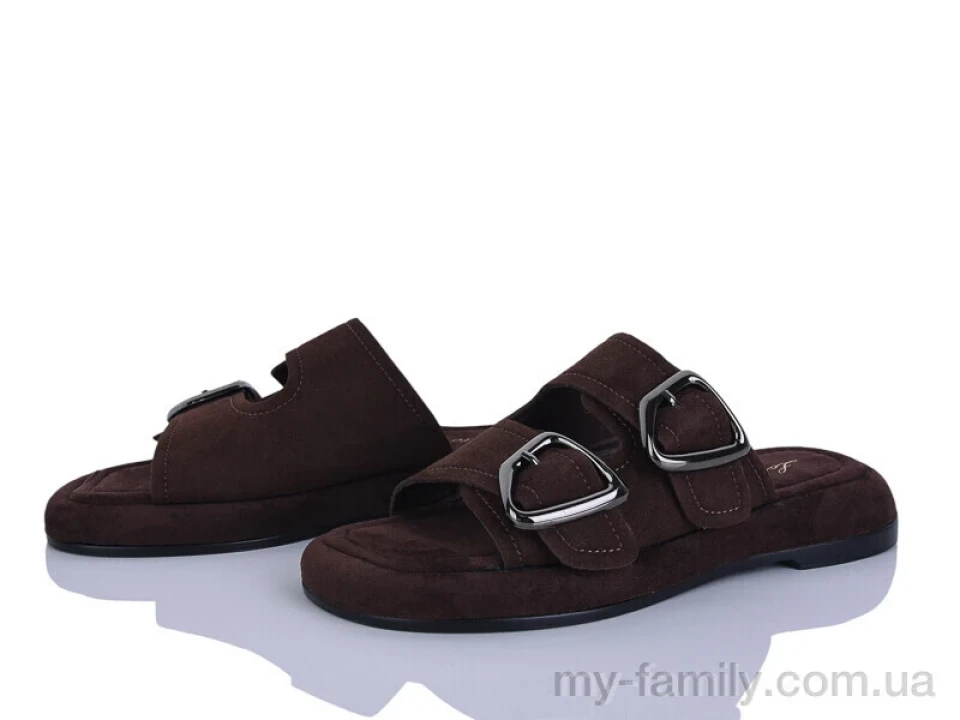 Шлепки искусственная замша коричневый женщины -, Женские шлепки оптом