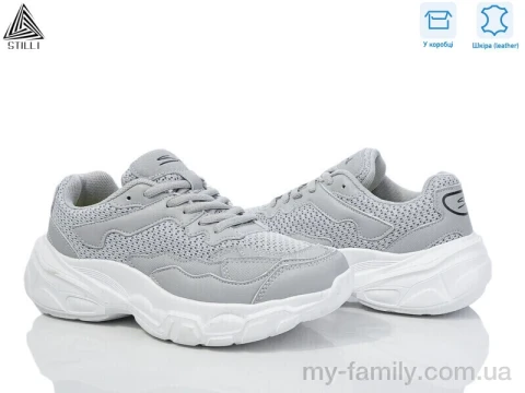 Кроссовки натуральная кожа-текстиль серый женщины -, Женские кроссовки оптом
