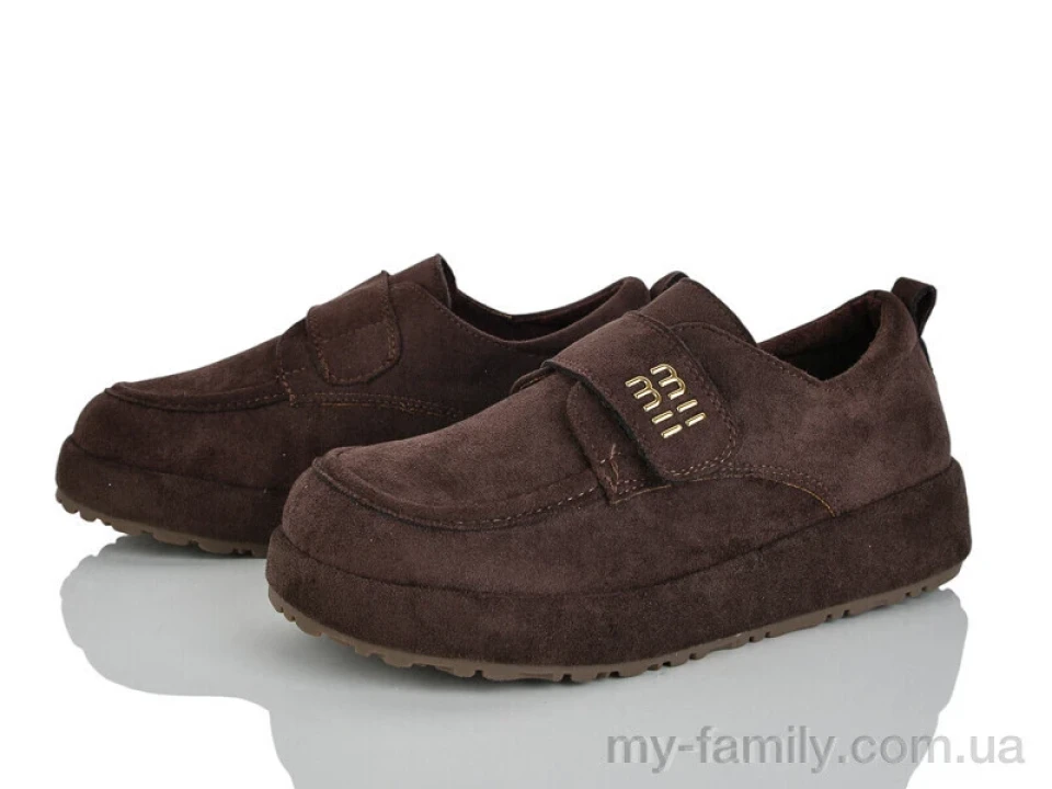 Туфлі штучна замша коричневий жінки -, Туфлі жіночі оптом